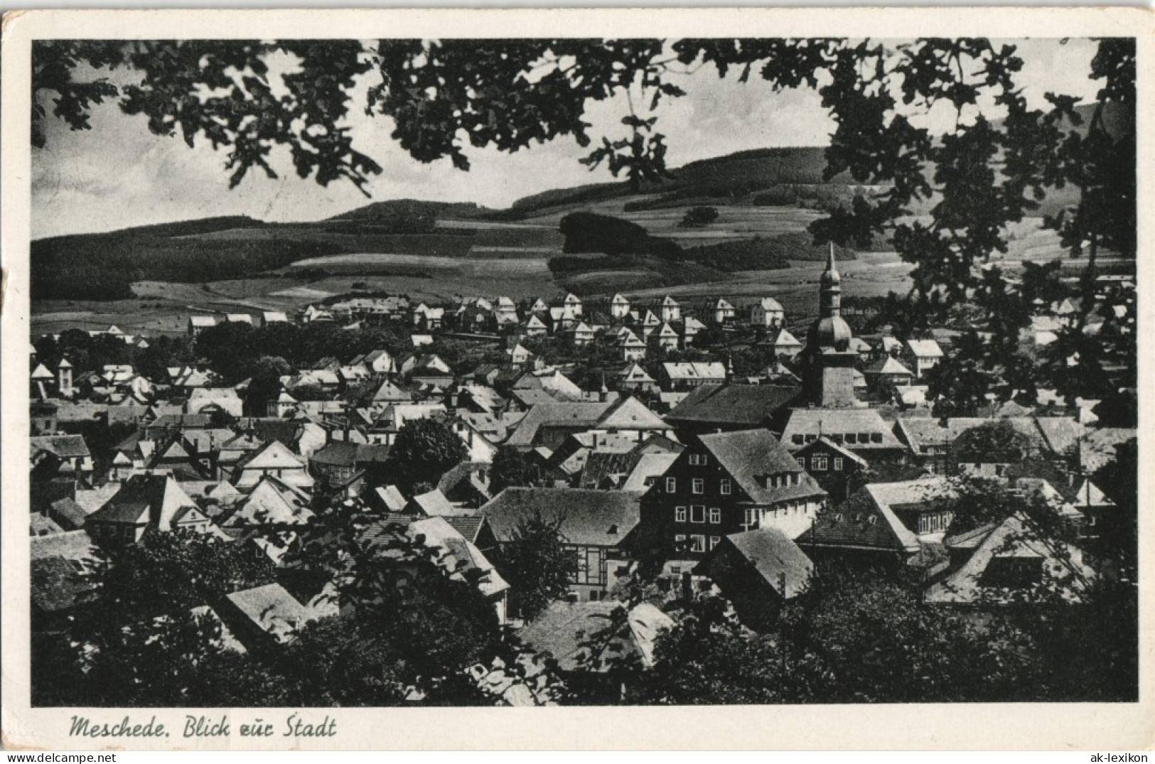 Ansichtskarte Meschede Panorama-Ansicht Stadtansicht 1959 - Meschede