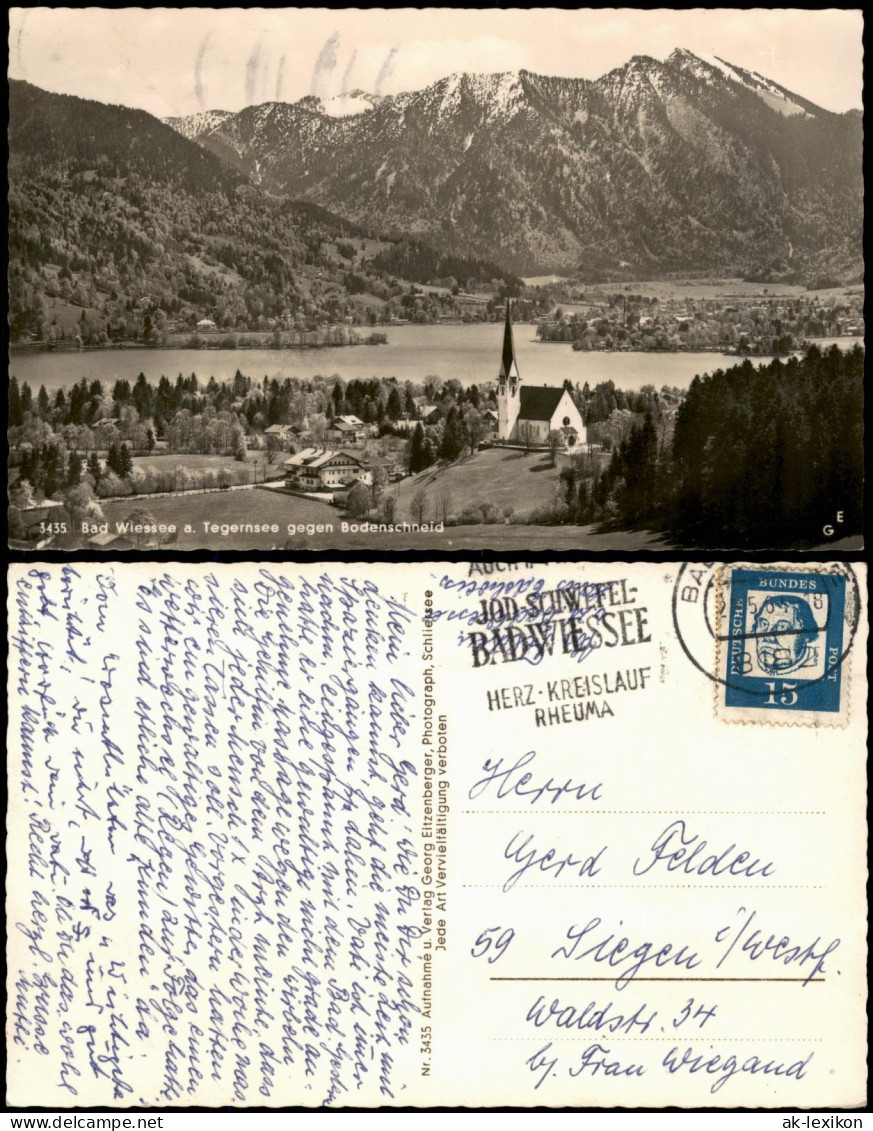 Ansichtskarte Bad Wiessee Tegernsee Gegen Bodenschneid 1964 - Bad Wiessee