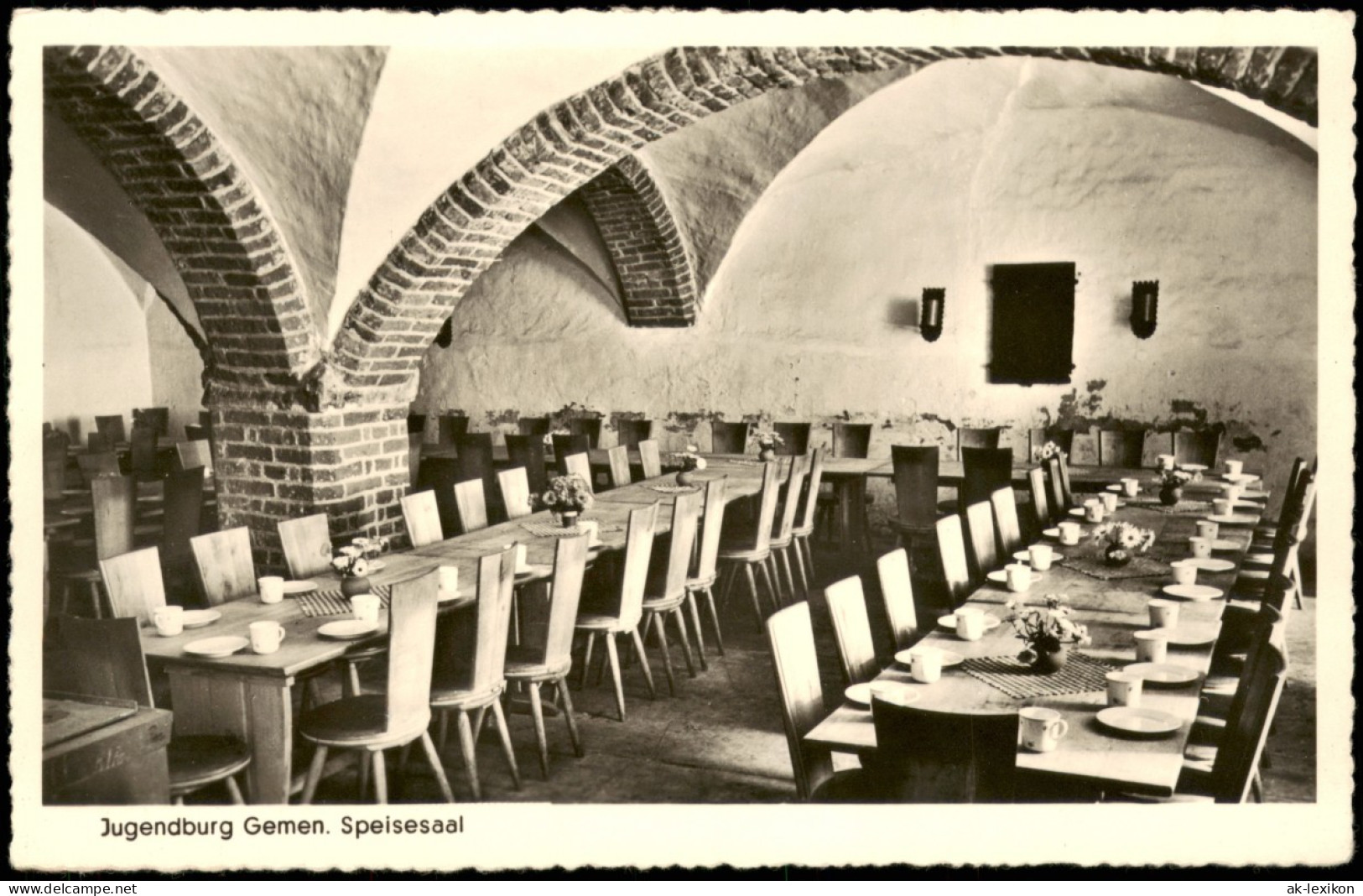 Ansichtskarte Gemen-Borken (Westfalen) Jugendburg Gemen. Speisesaal 1952 - Borken