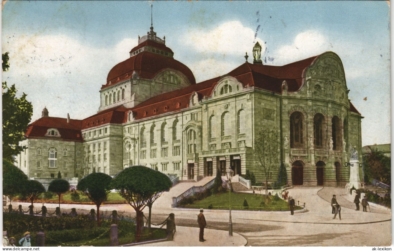 Ansichtskarte Freiburg Im Breisgau Theater Strassen Ansicht Stadttheater 1910 - Freiburg I. Br.
