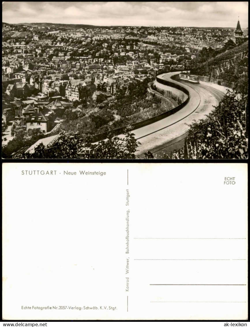 Ansichtskarte Stuttgart Neue Weinsteige, Straßenbahn 1968 - Stuttgart