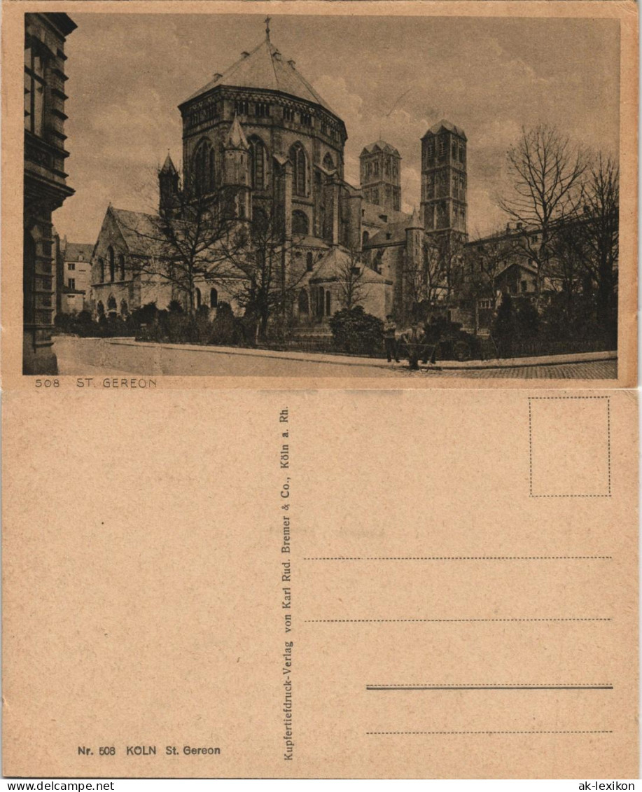 Ansichtskarte Köln Partie An Der St. Gereon Kirche 1920 - Koeln