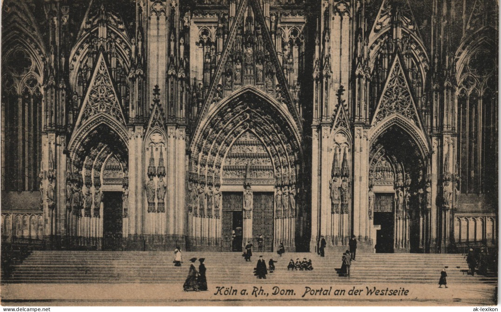 Ansichtskarte Köln Dom Portal An Der Westseite 1910 - Koeln