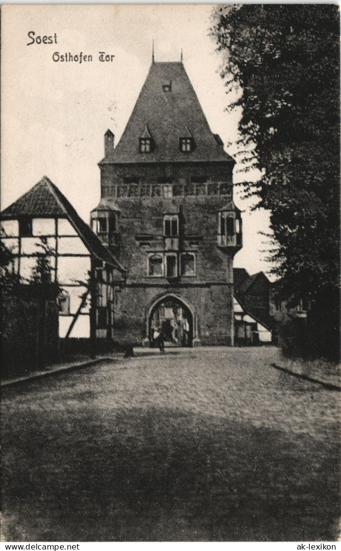 Ansichtskarte Soest Strassen Partie Osthofen Tor 1910 - Soest