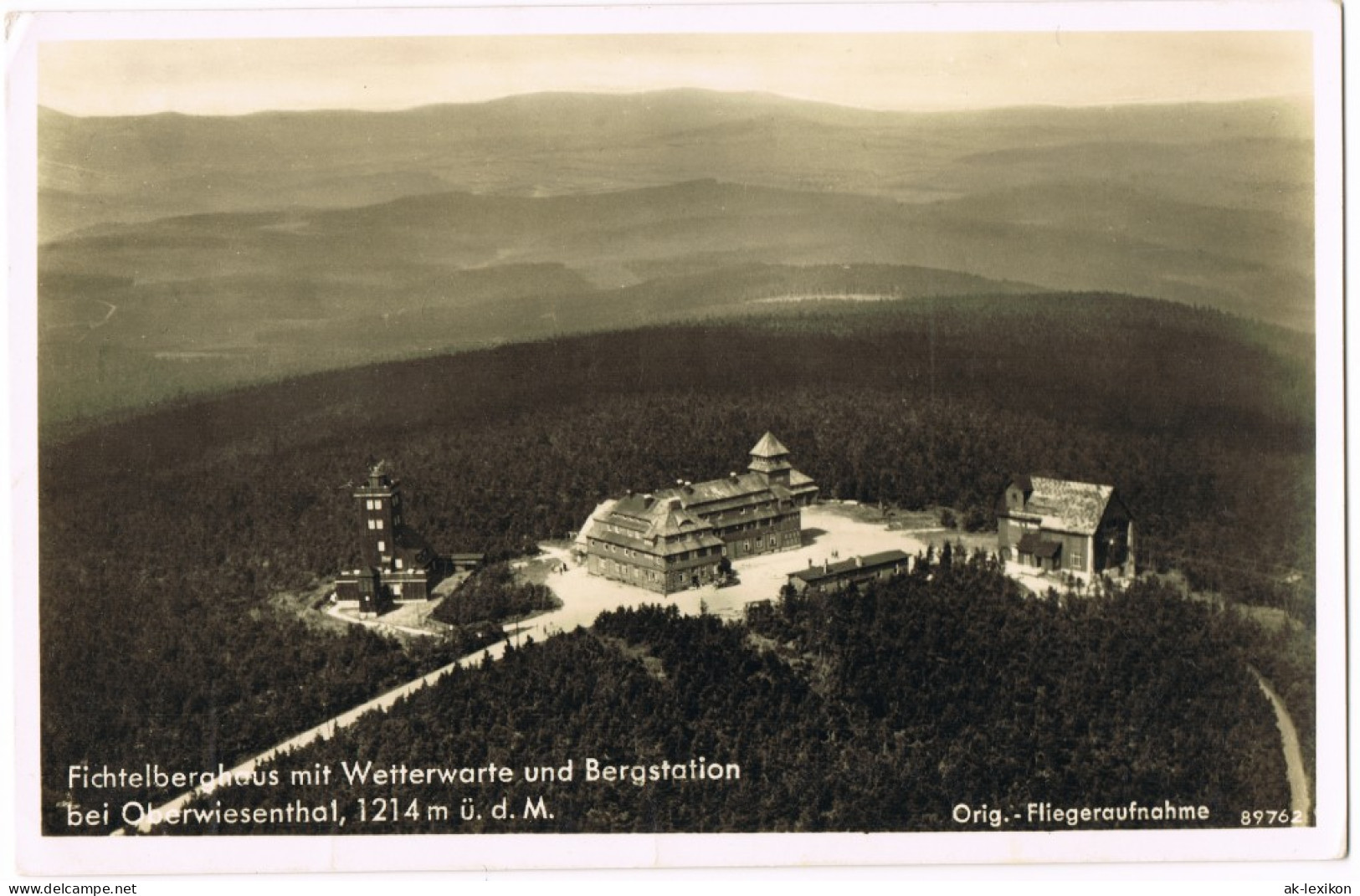 LUftbild 
Oberwiesenthal Fichtelberghaus Mit Wetterwarte Und Bergstation 1940 - Oberwiesenthal