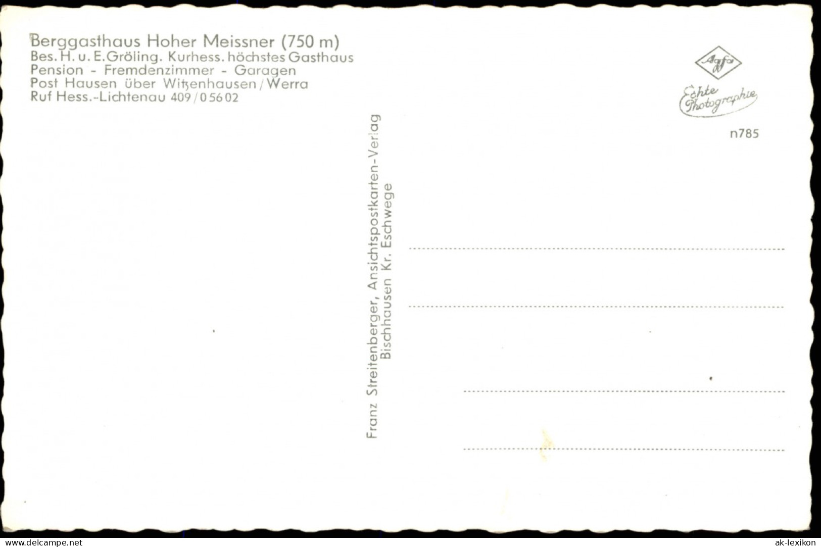 Witzenhausen Hoher Meissner 750 M. Gedenkstein Freideutschen Jugendtag   1964 - Witzenhausen