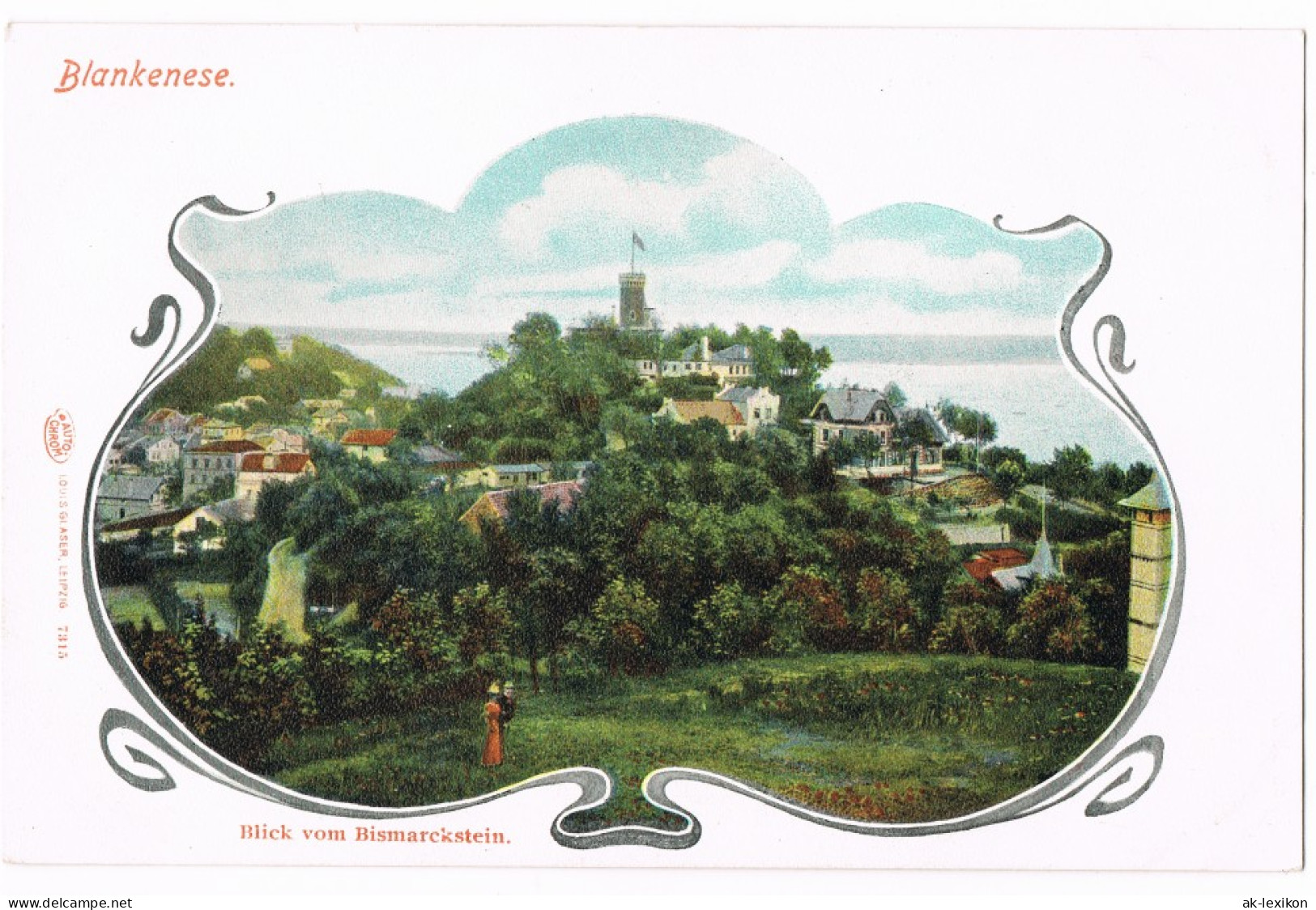 Ansichtskarte Blankenese-Hamburg Panorama-Ansicht Blick V. Bismarckstein 1900 - Blankenese