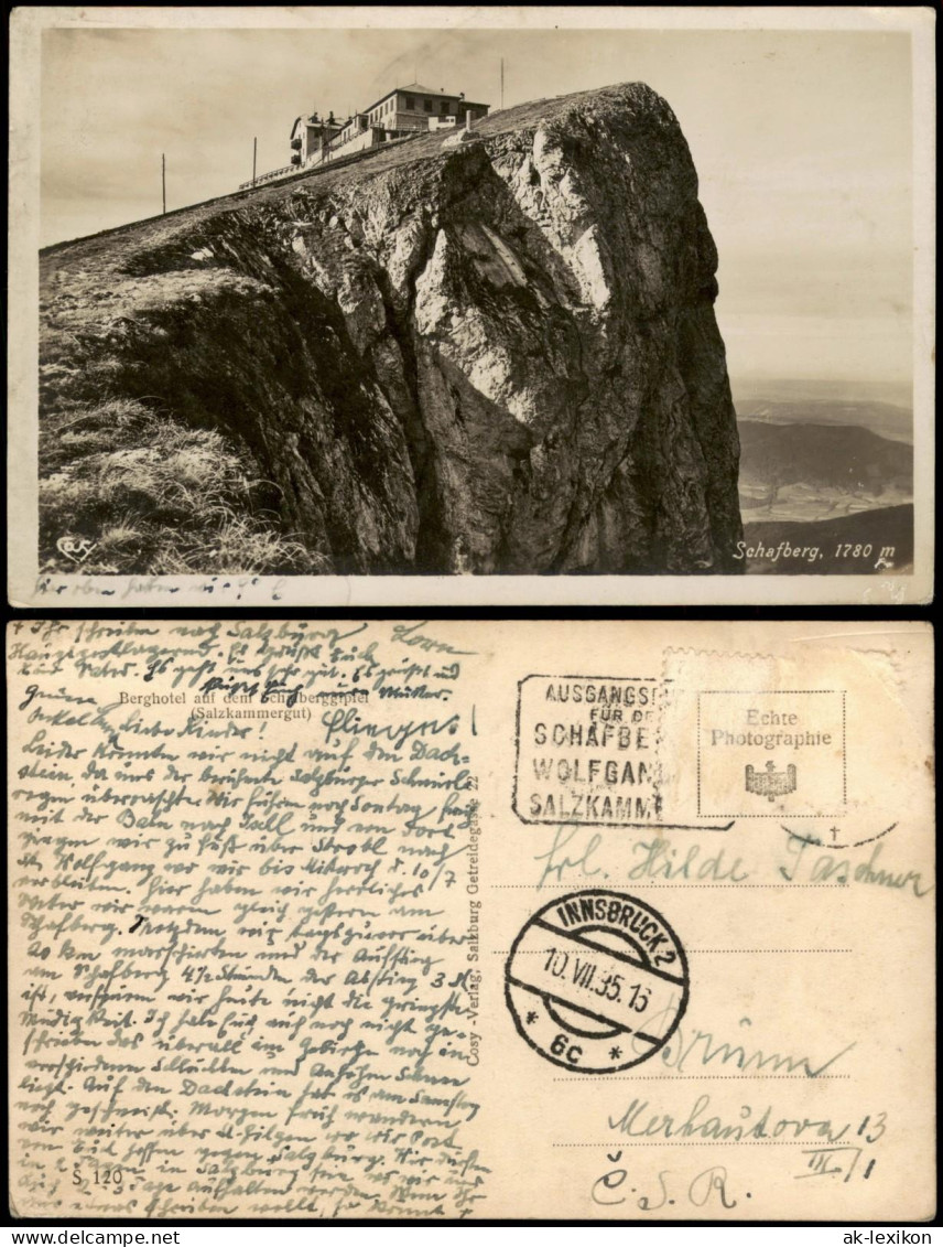 Ansichtskarte Schafberg Bergpanorama 1935 - Other & Unclassified