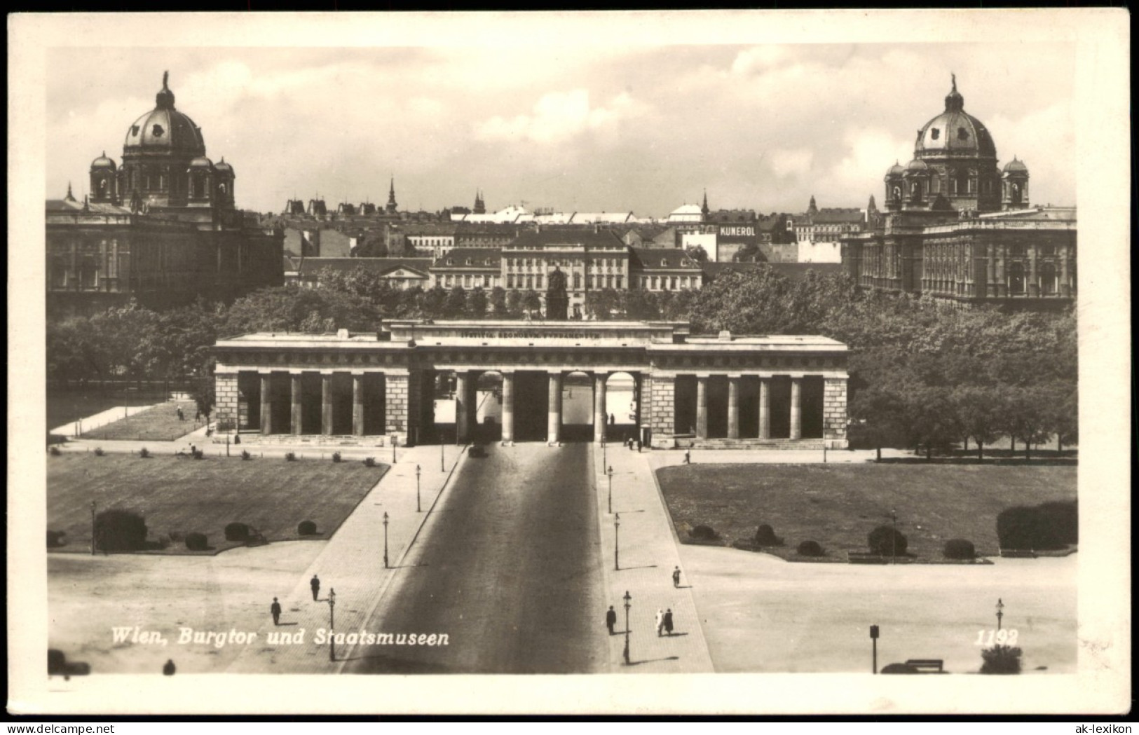 Ansichtskarte Wien Partie Am Burgtor Mit Staatsmuseum 1940 - Autres & Non Classés