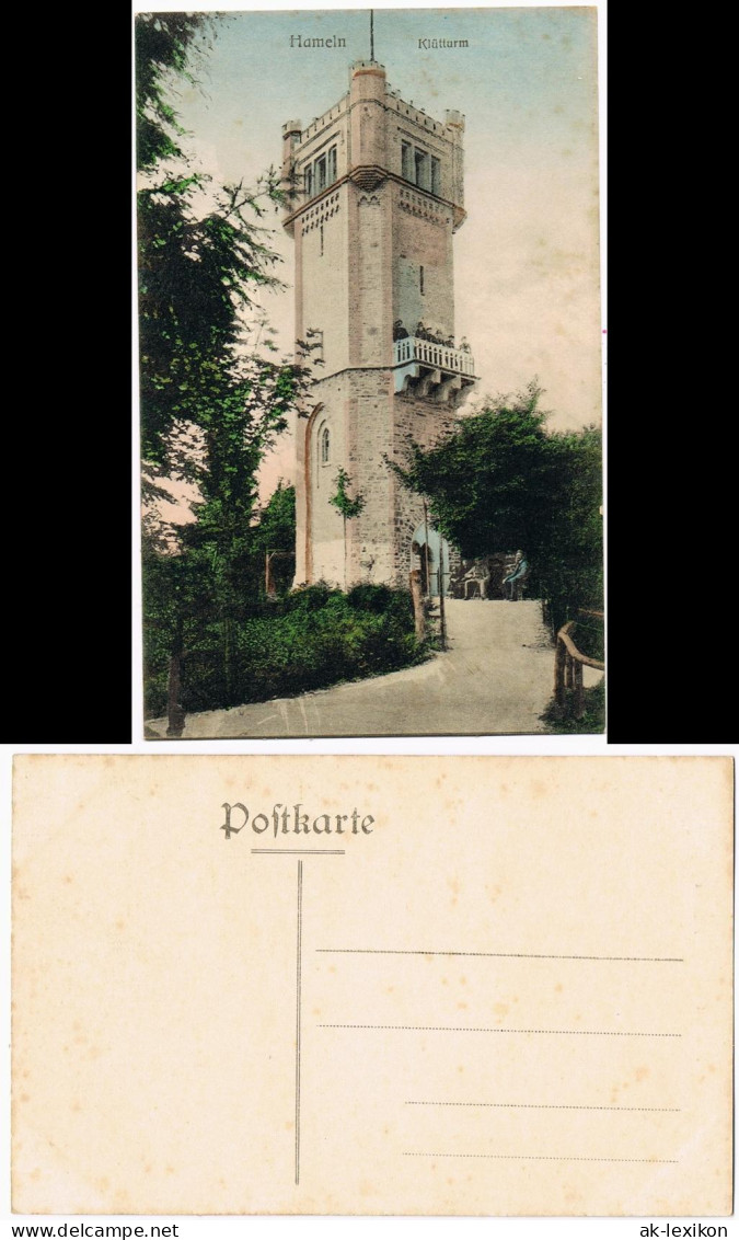 Ansichtskarte Hameln Klütturm, Besucher - Coloriert 1909 - Hameln (Pyrmont)