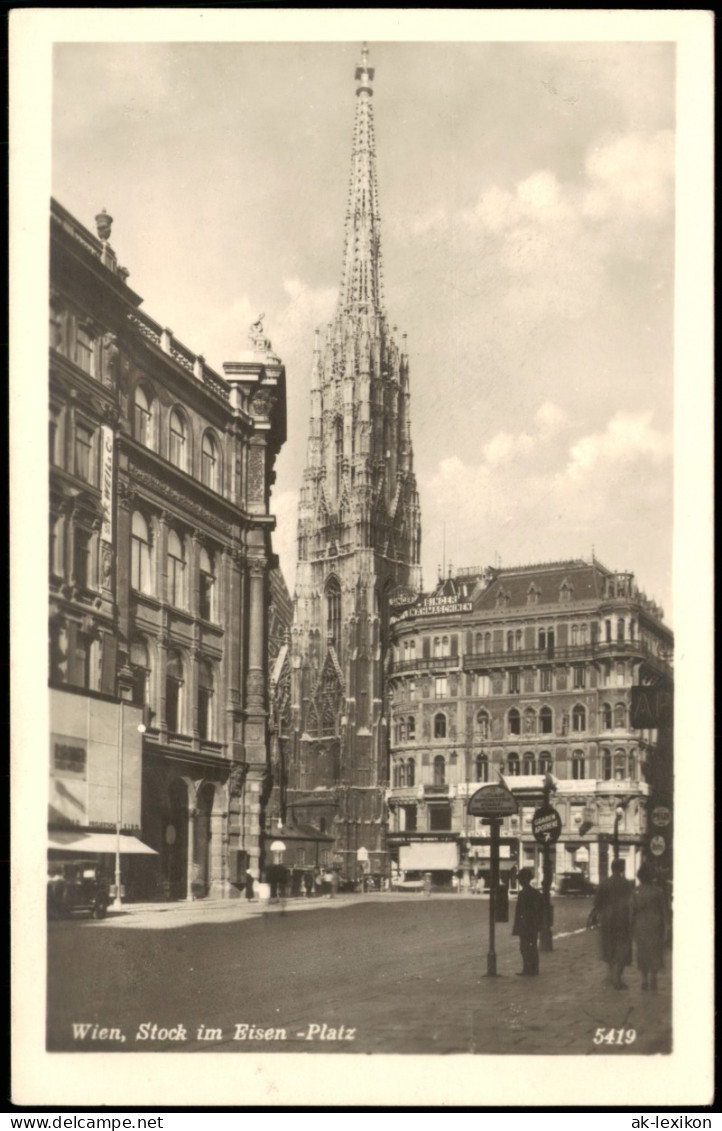 Ansichtskarte Wien Stock Im Eisen-Platz 1940 - Autres & Non Classés