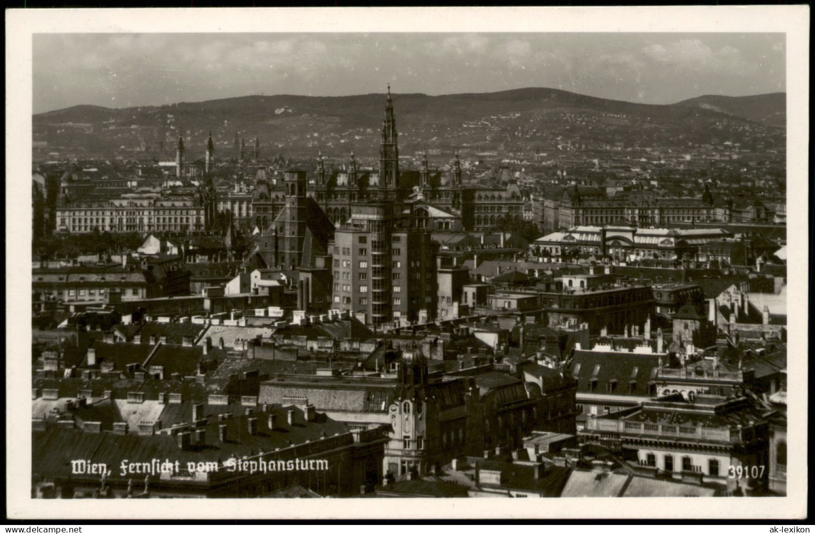 Ansichtskarte Wien Stadt-Panorama Fernsicht Vom Stephansturm 1940 - Autres & Non Classés