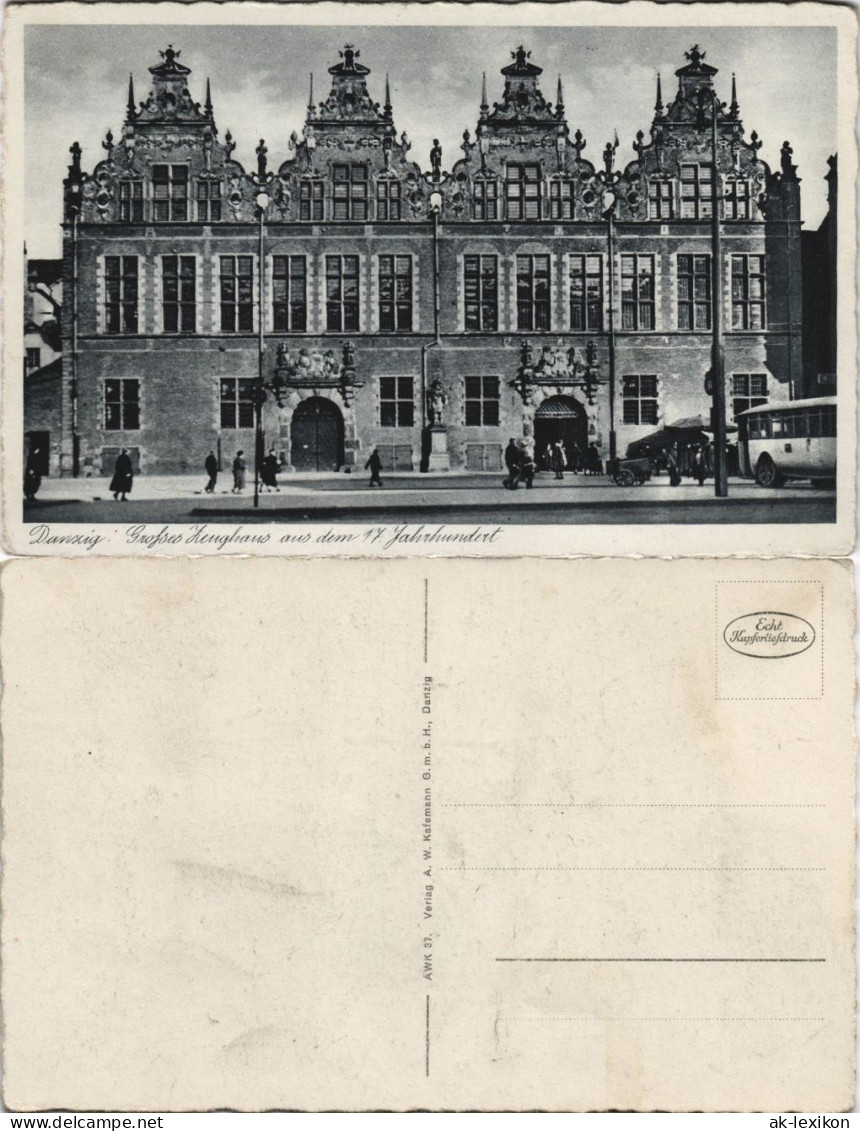 Postcard Danzig Gdańsk/Gduńsk Zeughaus Aus Dem 17. Jahrhundert 1930 - Danzig
