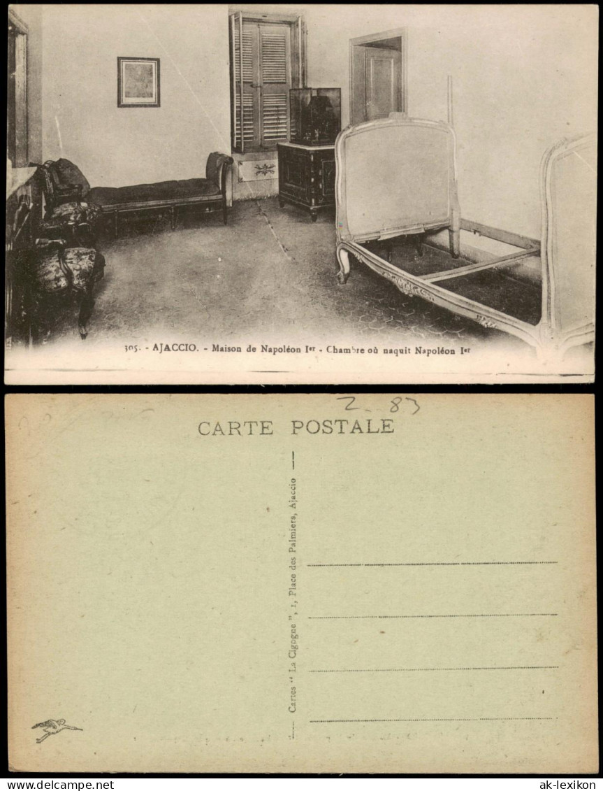 CPA Ajaccio Maison De Napoléon Chambre Od Naquit Napoléon 1912 - Ajaccio