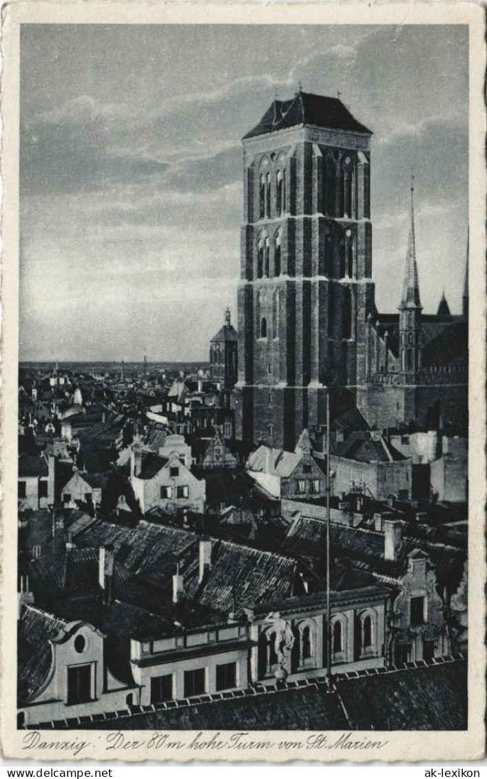 Danzig Gdańsk/Gduńsk 80 Meter Turm Der Marienkirche/Kościół Mariacki 1930 - Danzig