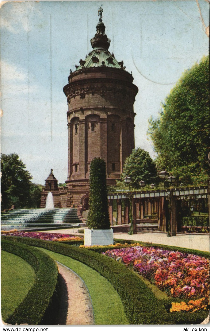 Ansichtskarte Mannheim Wasserturm 1922 - Mannheim