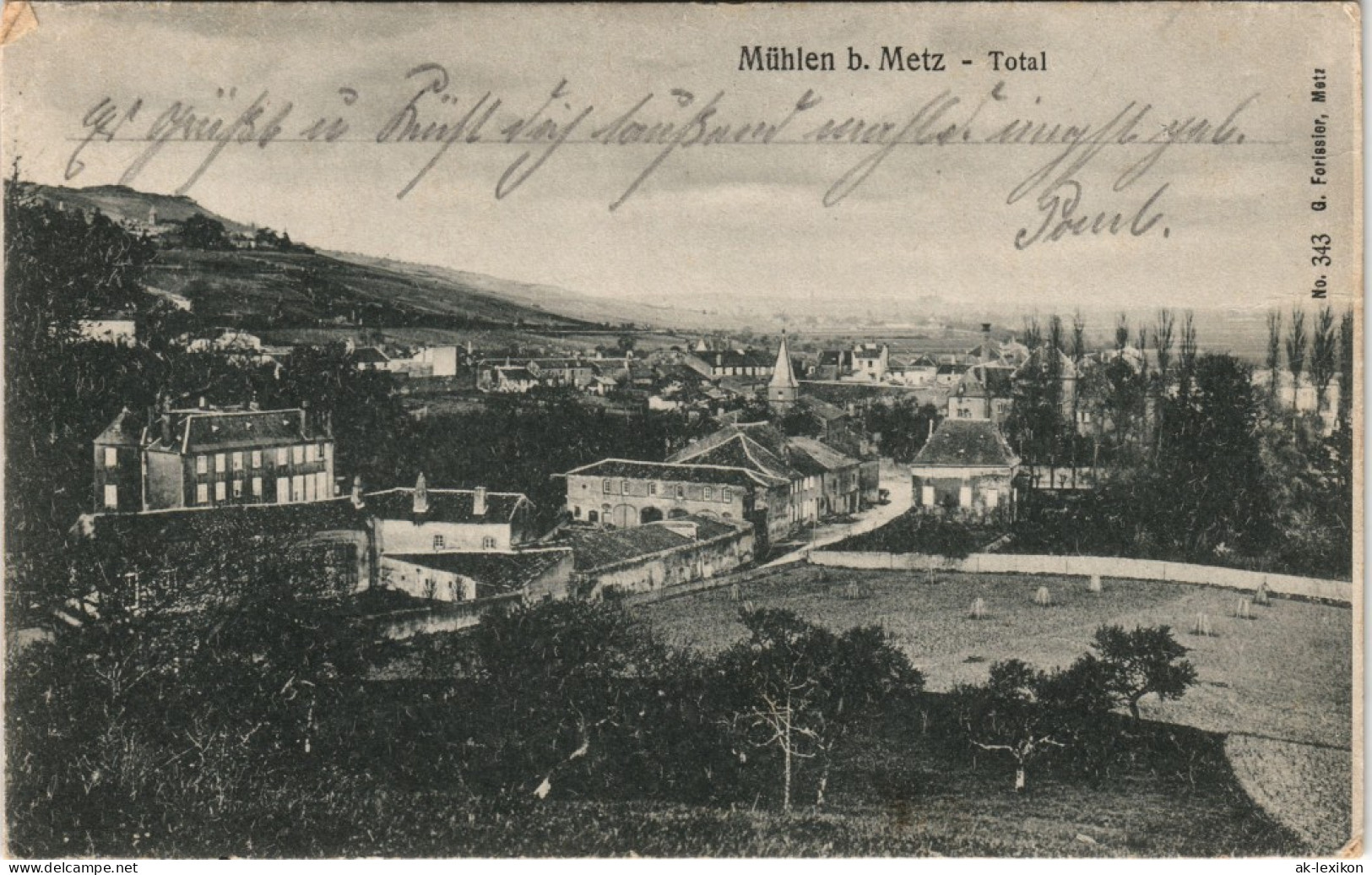 CPA Mühlen Bei Metz Moulins-lès-Metz Stadtpartie 1914 - Autres & Non Classés