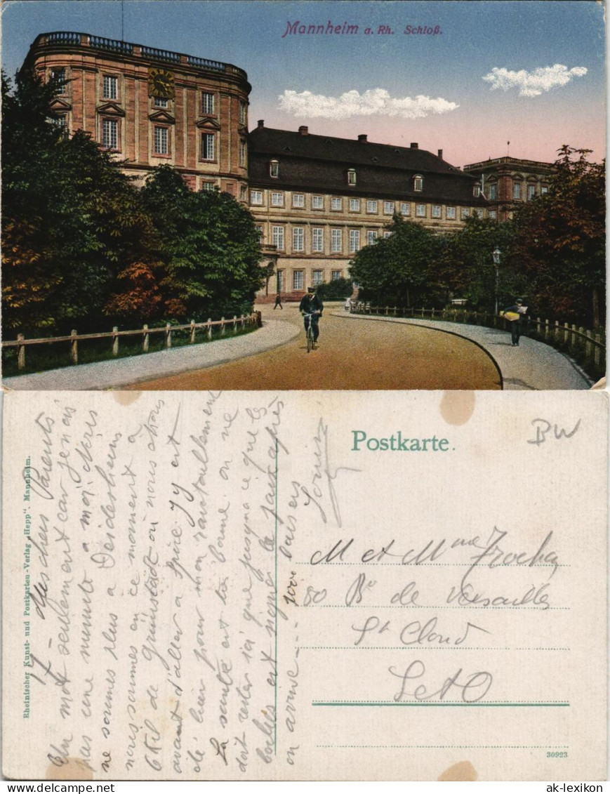 Ansichtskarte Mannheim Schloss (Castle) Color Gebäude-Ansicht 1910 - Mannheim