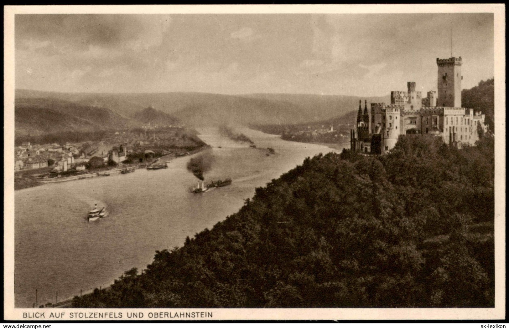 Ansichtskarte Stolzenfels-Koblenz Schloß Stolzenfels/Burg Stolzenfels 1922 - Koblenz