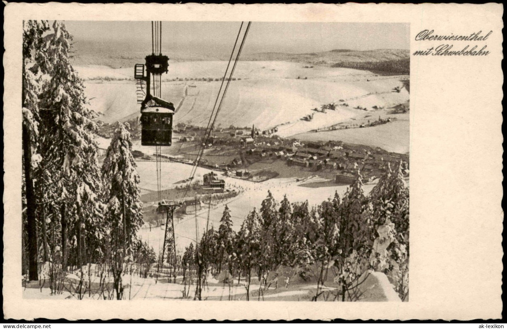 Ansichtskarte Oberwiesenthal Schwebebahn Im Winter 1934 - Oberwiesenthal