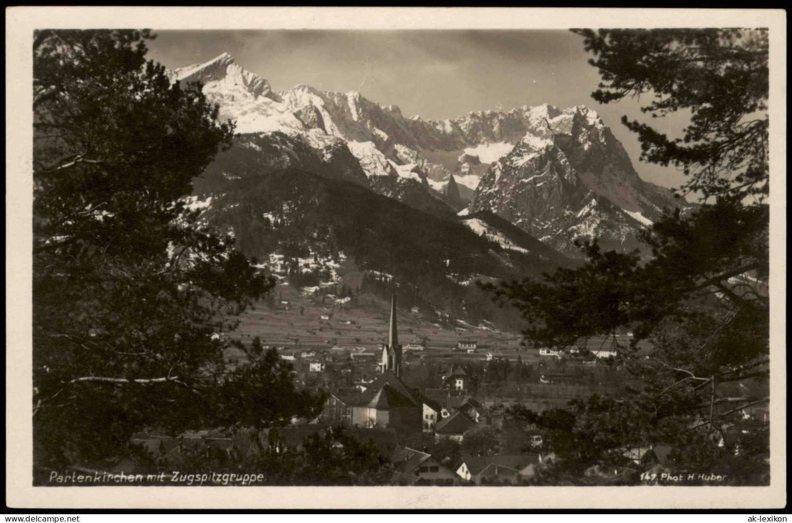 Garmisch-Partenkirchen Partenkirchen Mit Zugspitzgruppe 1937 - Garmisch-Partenkirchen