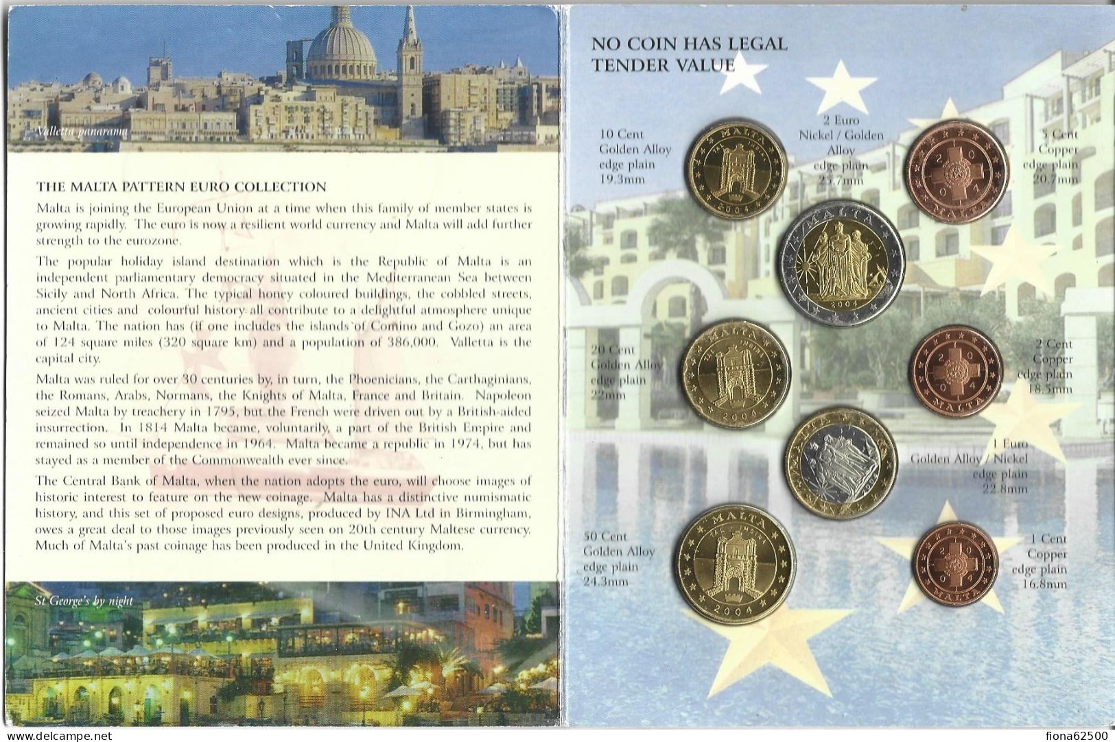 SERIE € ESSAIS 2004 . MALTE . - Private Proofs / Unofficial