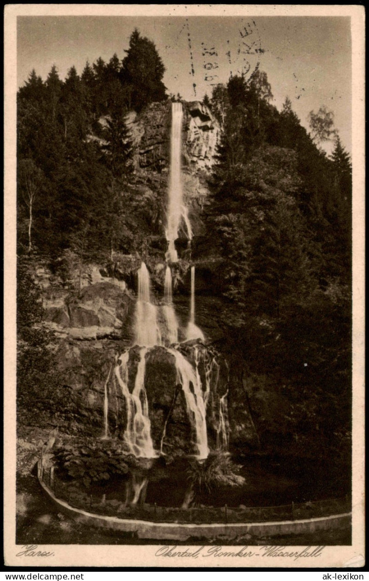 Ansichtskarte Oker-Goslar Romker Wasserfall 1930 - Goslar