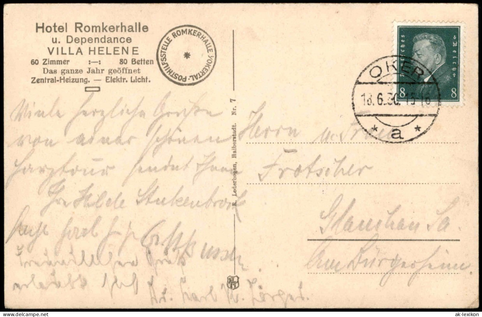 Ansichtskarte Oker-Goslar Romker Wasserfall 1930 - Goslar