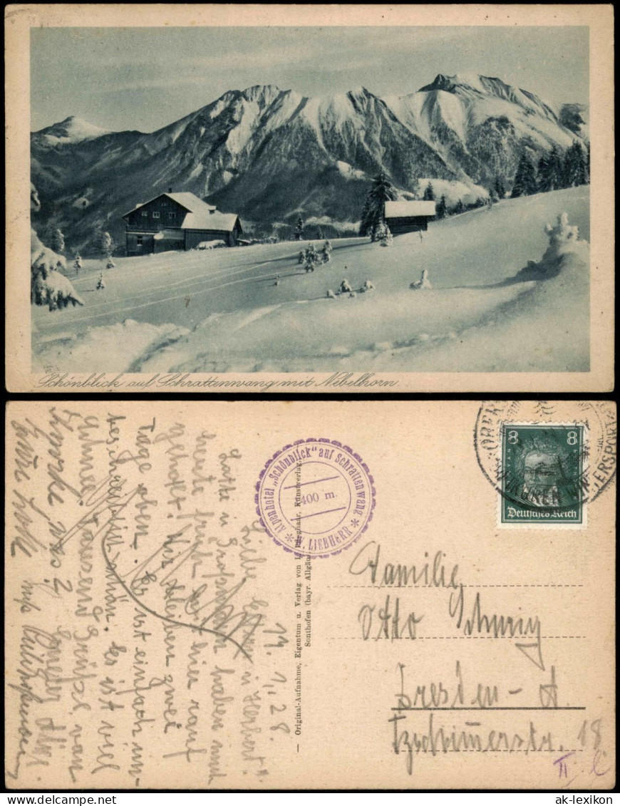 Oberstdorf (Allgäu) Schönblick Auf Schrattenwang Mit Nebelhorn 1927 - Oberstdorf