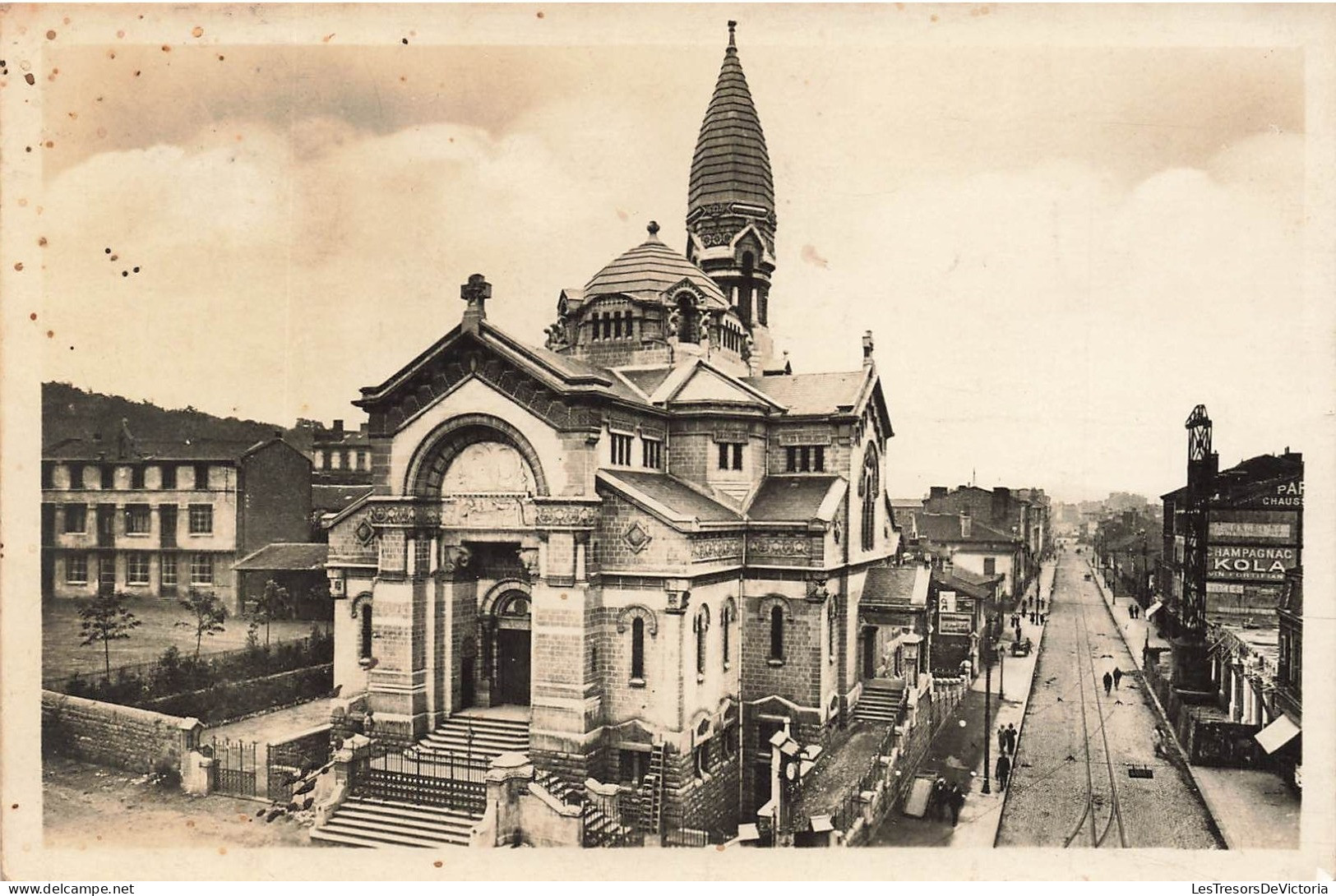 FRANCE - Saint Etienne - Eglise Saint François Régis Et Rue De Saint Chamond - Carte Postale Ancienne - Saint Etienne