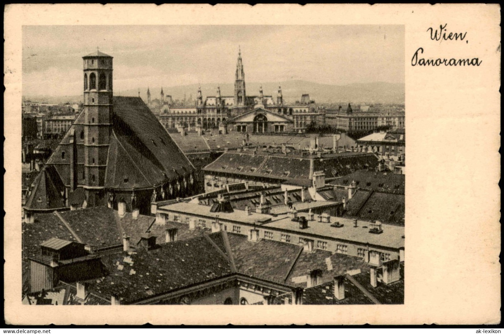 Ansichtskarte Wien Blick über Die Stadt 1938 - Autres & Non Classés