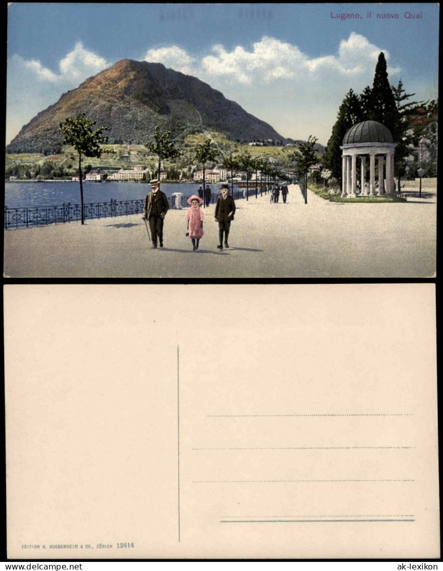 Ansichtskarte Lugano Il Nuovo Quai 1913 - Sonstige & Ohne Zuordnung