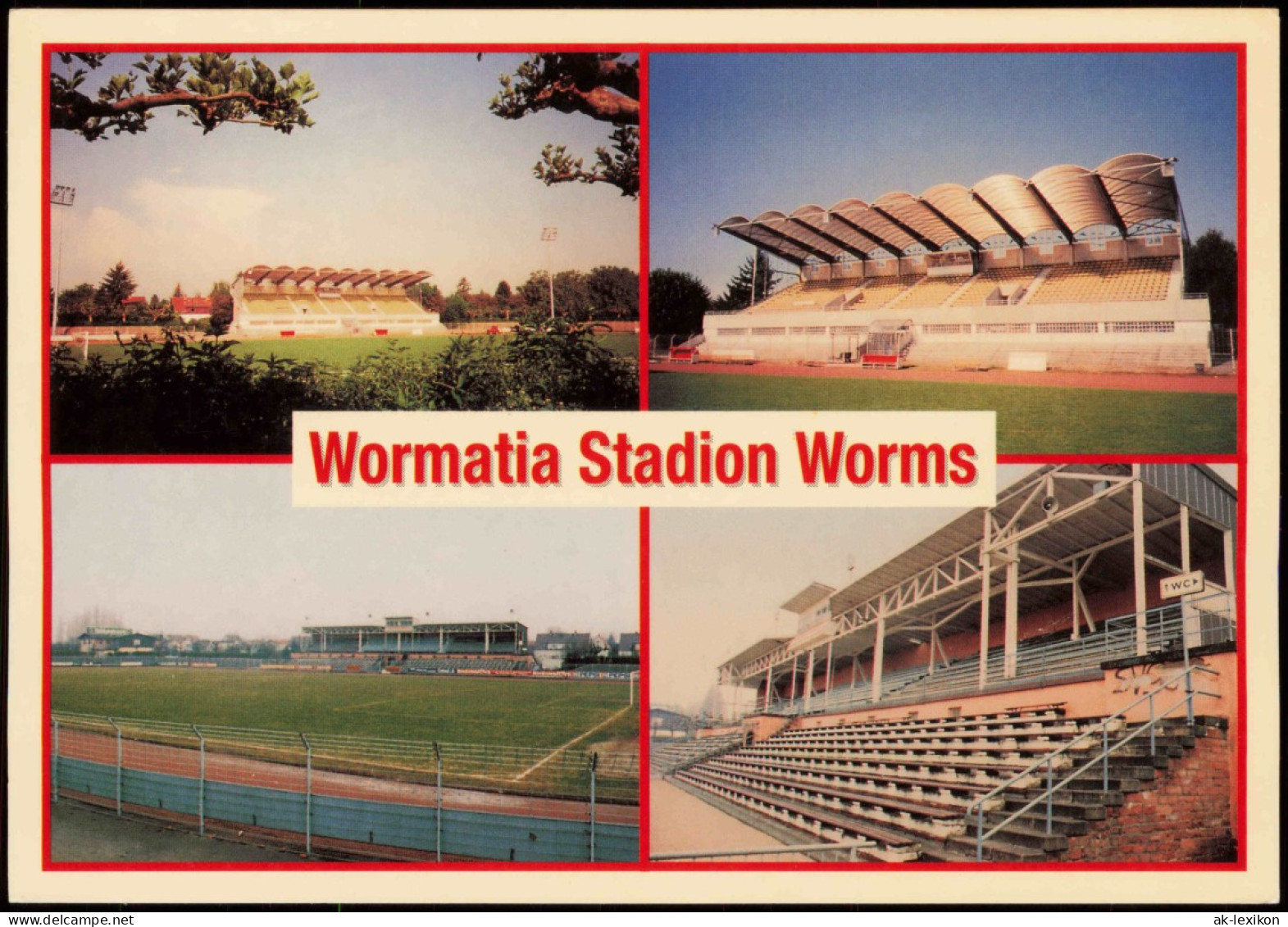 Ansichtskarte Worms Wormatia Stadion Worms Football Stadium Mehrbild-AK 2000 - Worms