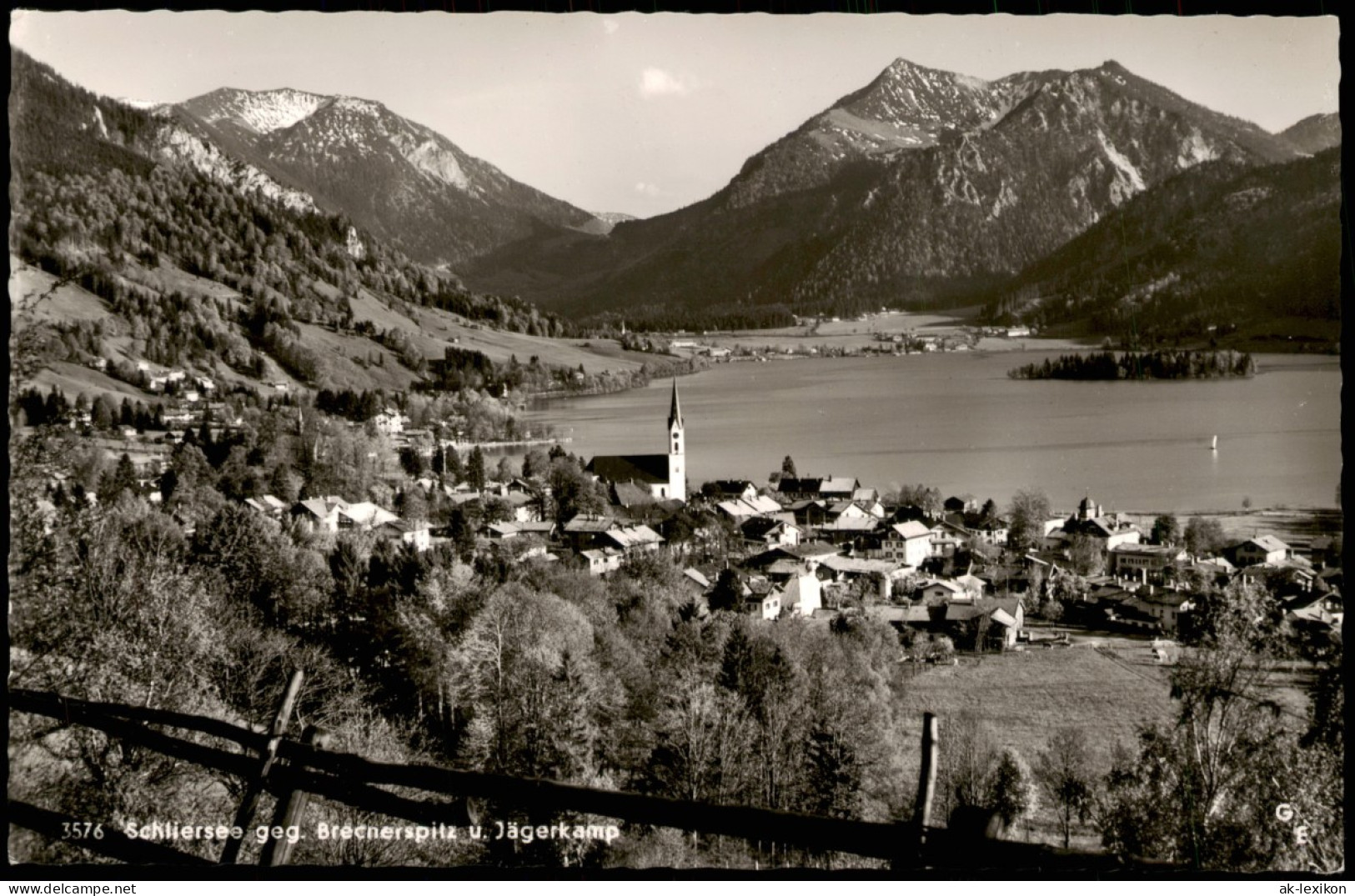 Ansichtskarte Schliersee Panorama Geg. Breenerspitz U. Jägerkamp 1960 - Schliersee