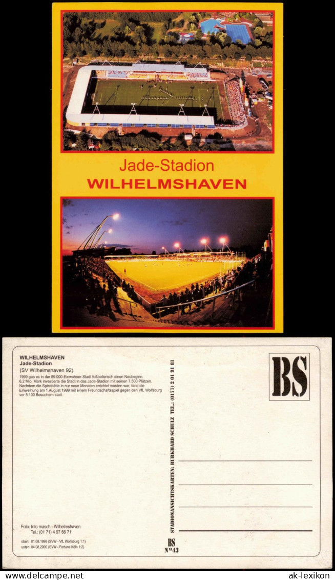 Wilhelmshaven Jade-Stadion Luftaufnahme Fussball Football Stadium 2000 - Wilhelmshaven
