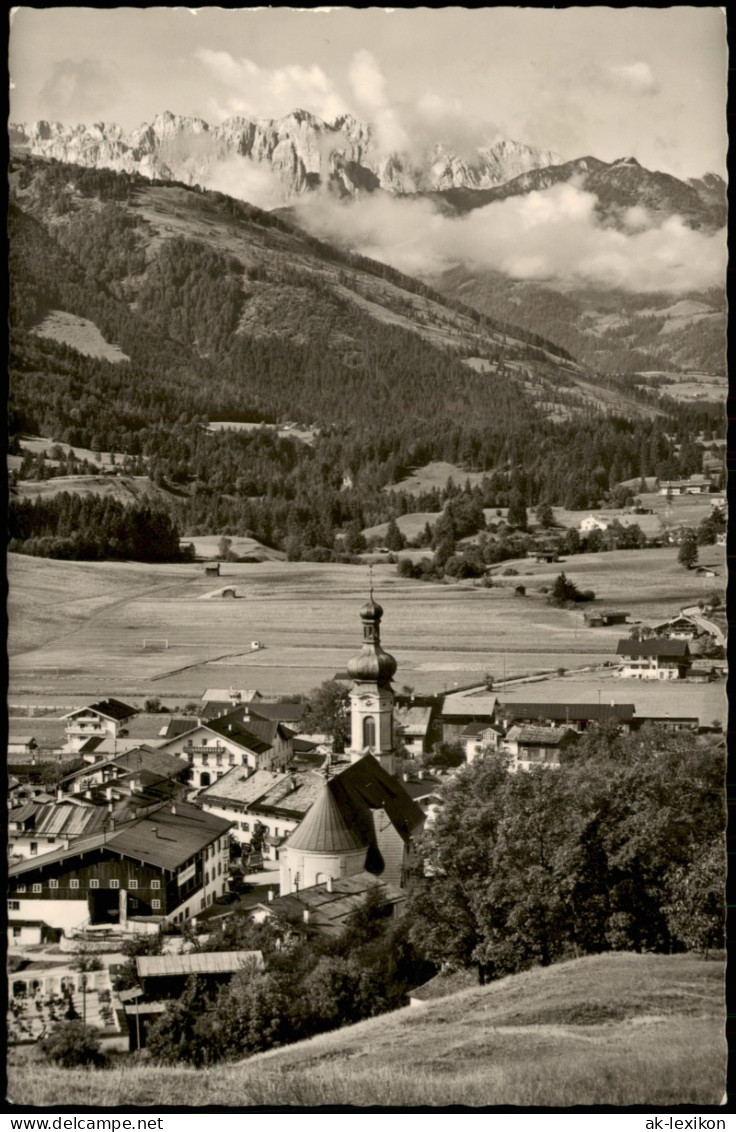 Ansichtskarte Reit Im Winkl Panorama-Ansicht Mit Wildem Kaiser 1959 - Reit Im Winkl