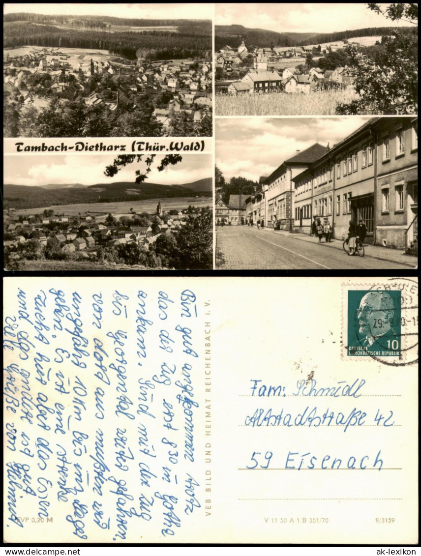 Ansichtskarte Tambach-Dietharz DDR Mehrbildkarte Mit Ortsansichten 1970 - Tambach-Dietharz