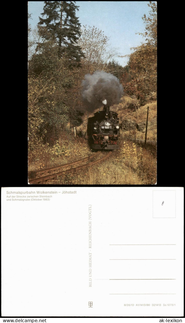 Schmalzgrube-Jöhstadt (Erzgebirge) Eisenbahn Dampflokomotive 1986 - Jöhstadt