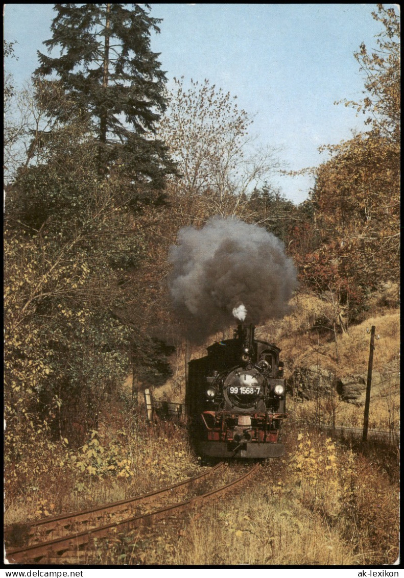 Schmalzgrube-Jöhstadt (Erzgebirge) Eisenbahn Dampflokomotive 1986 - Jöhstadt