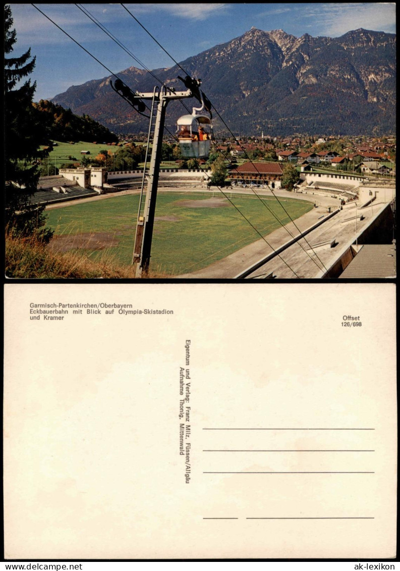 Garmisch-Partenkirchen Eckbauerbahn Mit Blick Auf Olympia-Skistadion 1975 - Garmisch-Partenkirchen