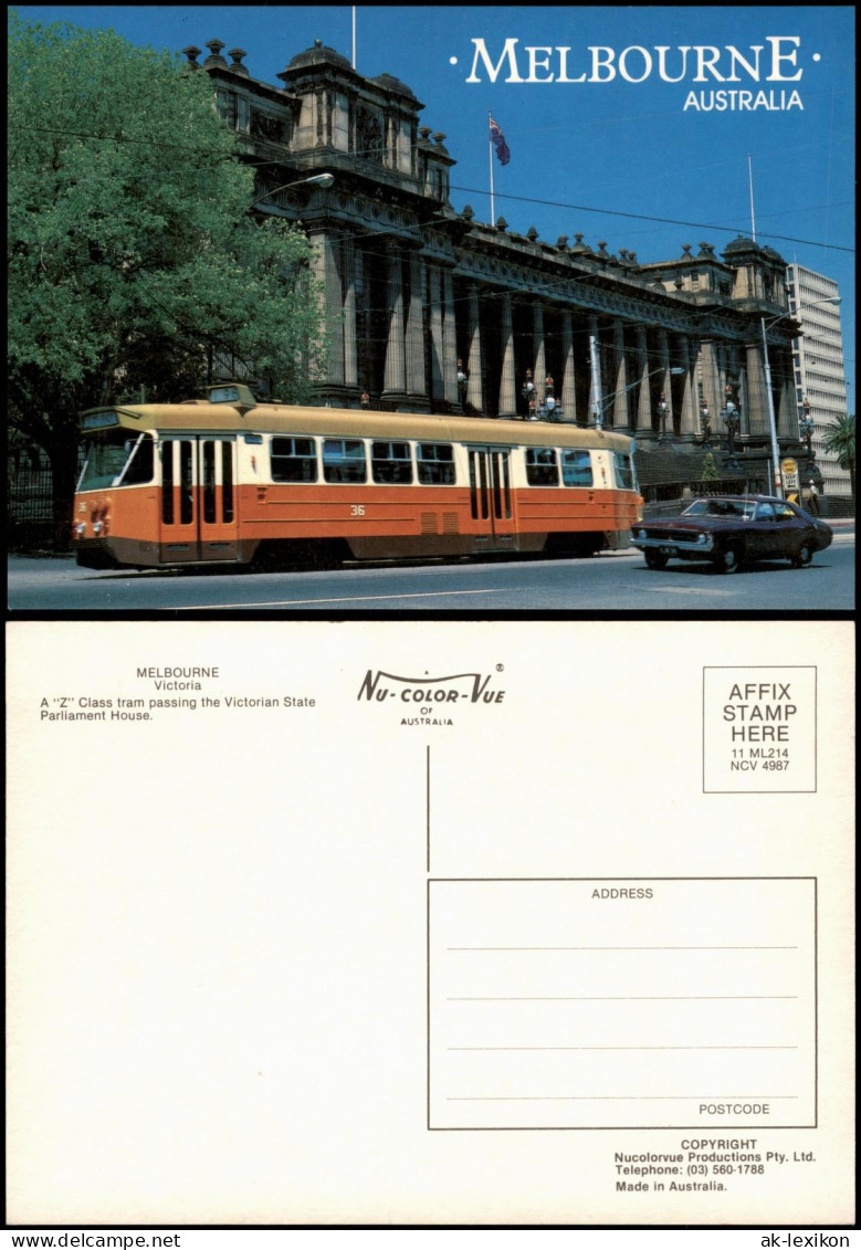 Postcard Melbourne A "Z" Class Tram Passing The Victorian State 1980 - Melbourne