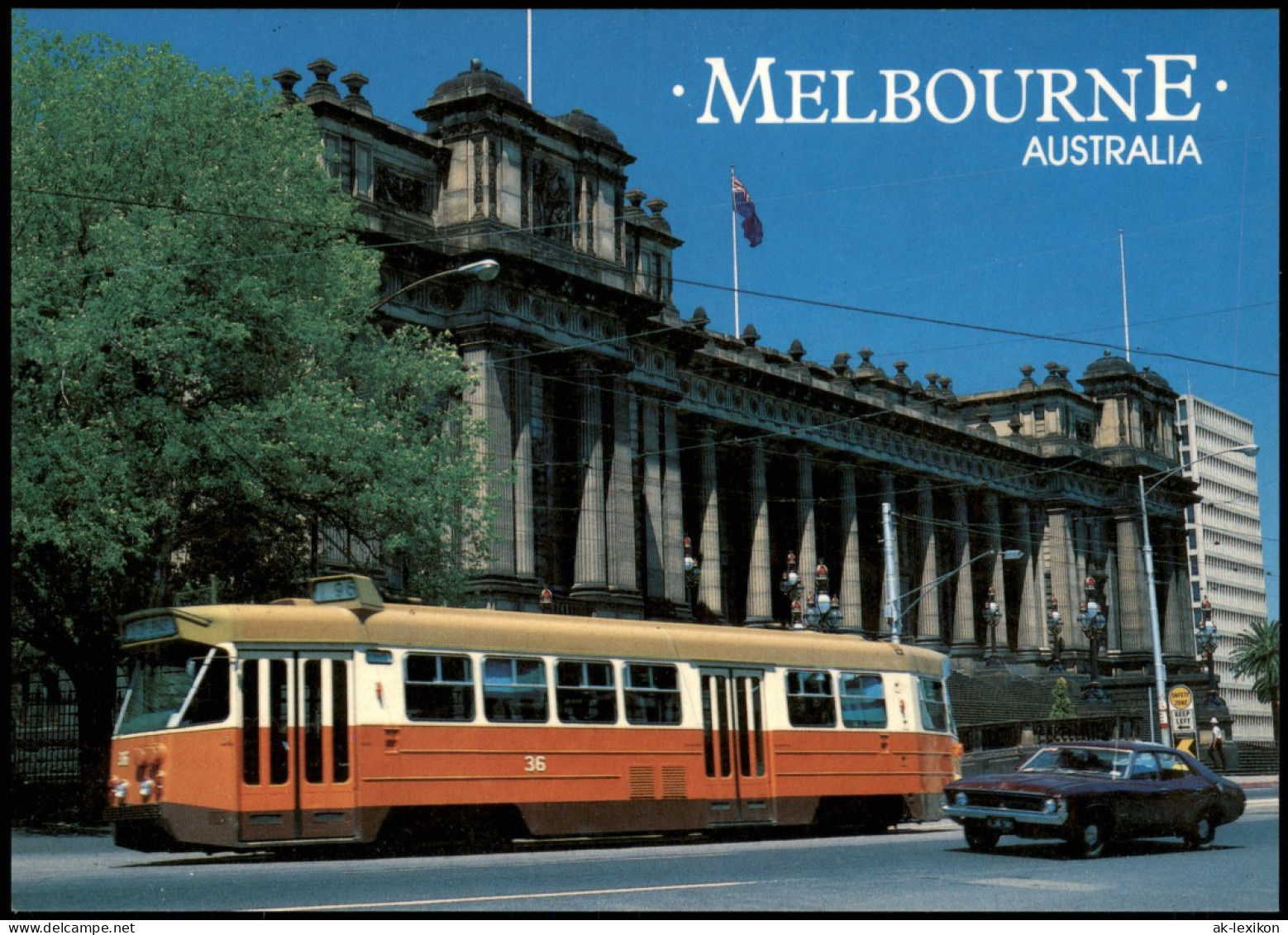 Postcard Melbourne A "Z" Class Tram Passing The Victorian State 1980 - Melbourne