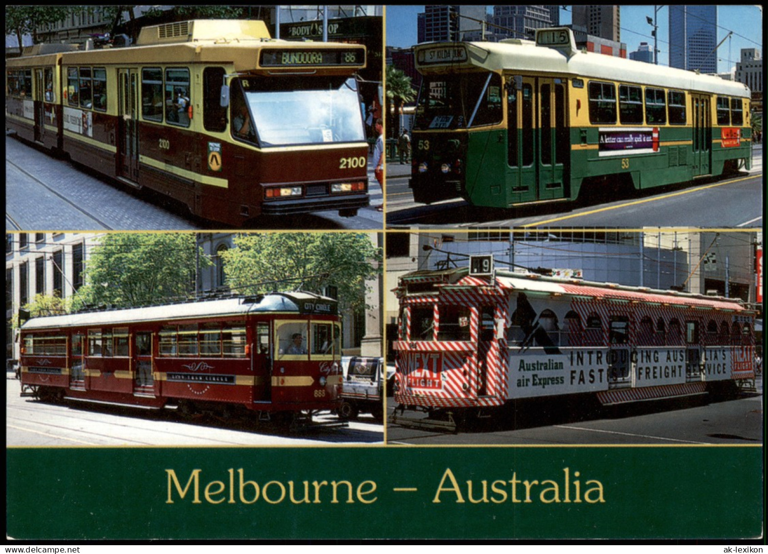 Postcard Melbourne Melbourne's Famous Trams. Straßenbahn 2002 - Melbourne