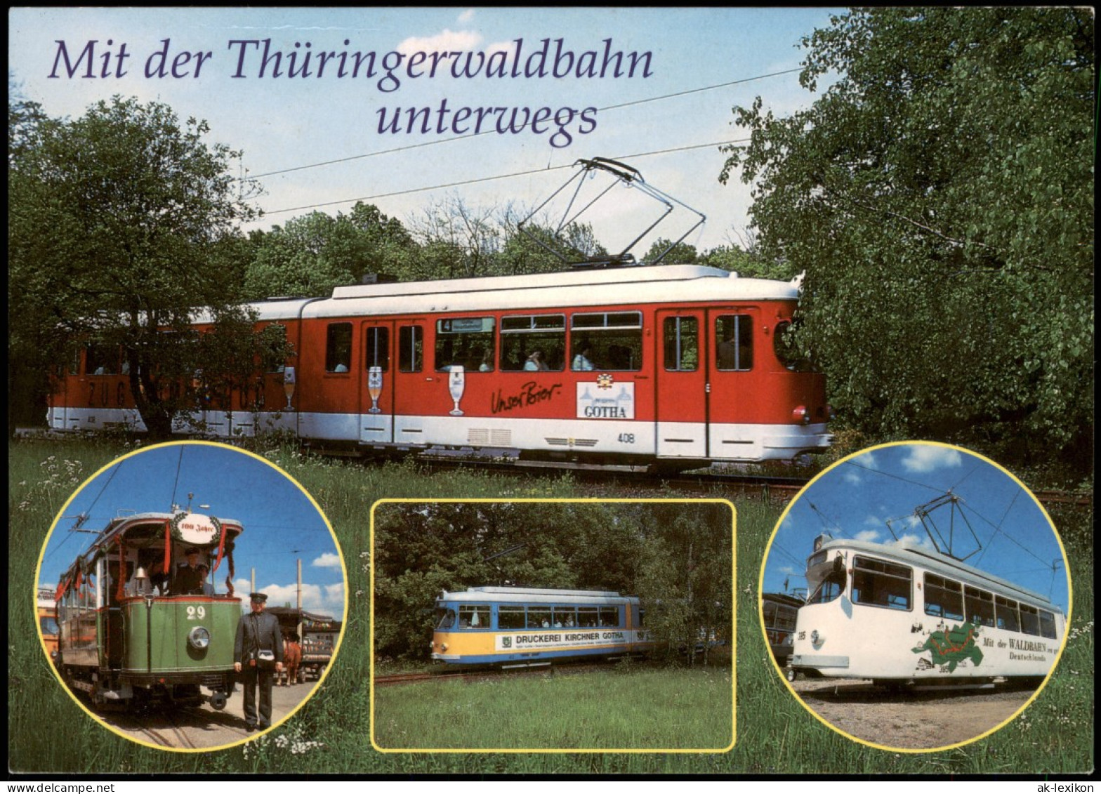 Finsterbergen-Friedrichroda Überlandstraßenbahn Thüringerwaldbahn 1995 - Gotha