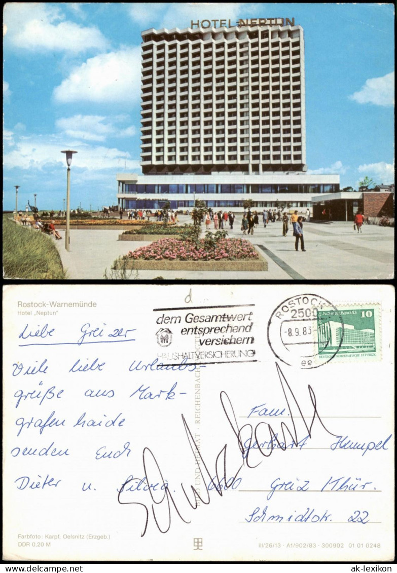 Ansichtskarte Warnemünde-Rostock Hotel Neptun 1978/1983 - Rostock