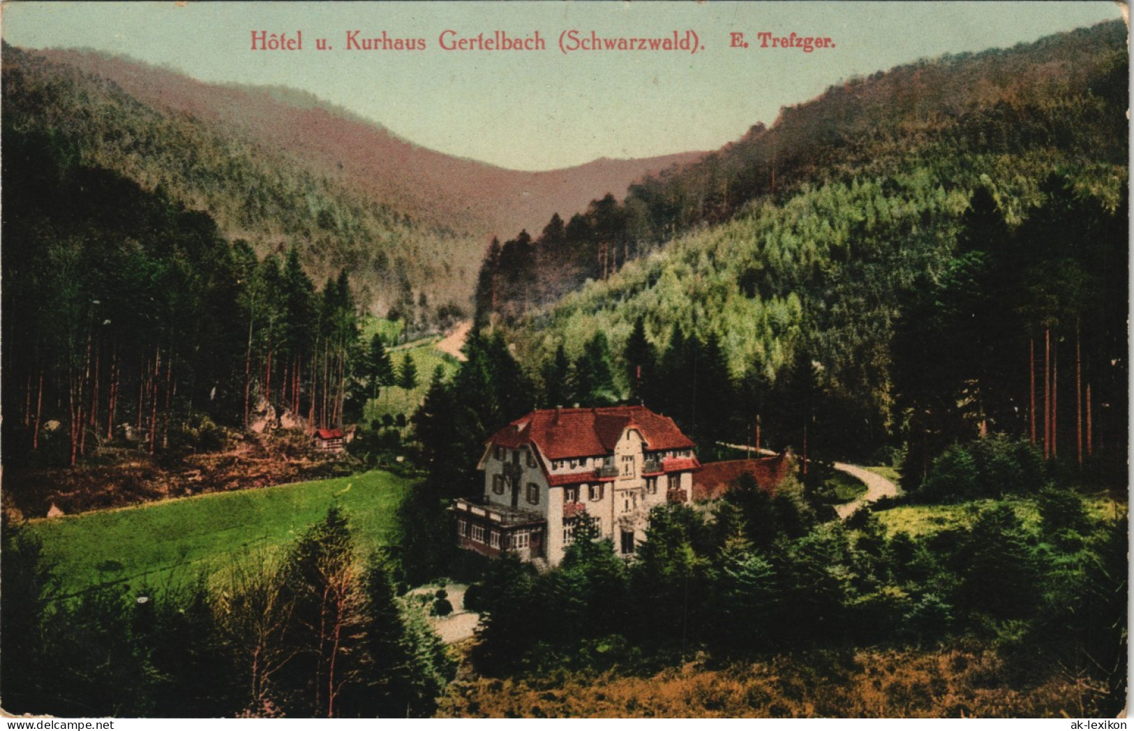 Ansichtskarte Bühlertal Hôtel U. Kurhaus Gertelbach (Schwarzwald) 1910 - Bühlertal