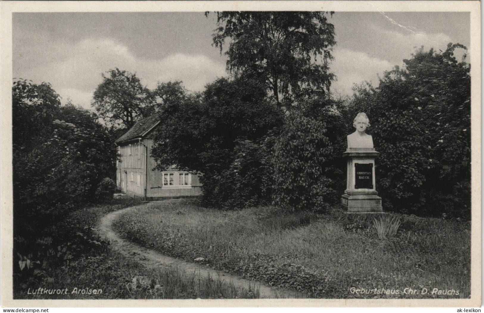 Ansichtskarte Bad Arolsen Geburtshaus Chr. D. Rauchs 1930 - Bad Arolsen