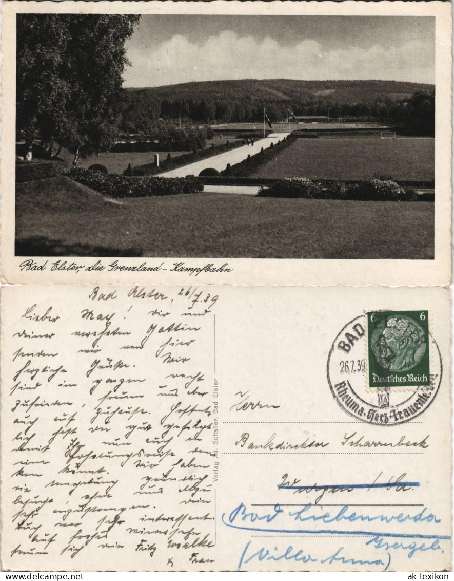 Ansichtskarte Bad Elster Grenzland-Kampfbahn 1939 - Bad Elster
