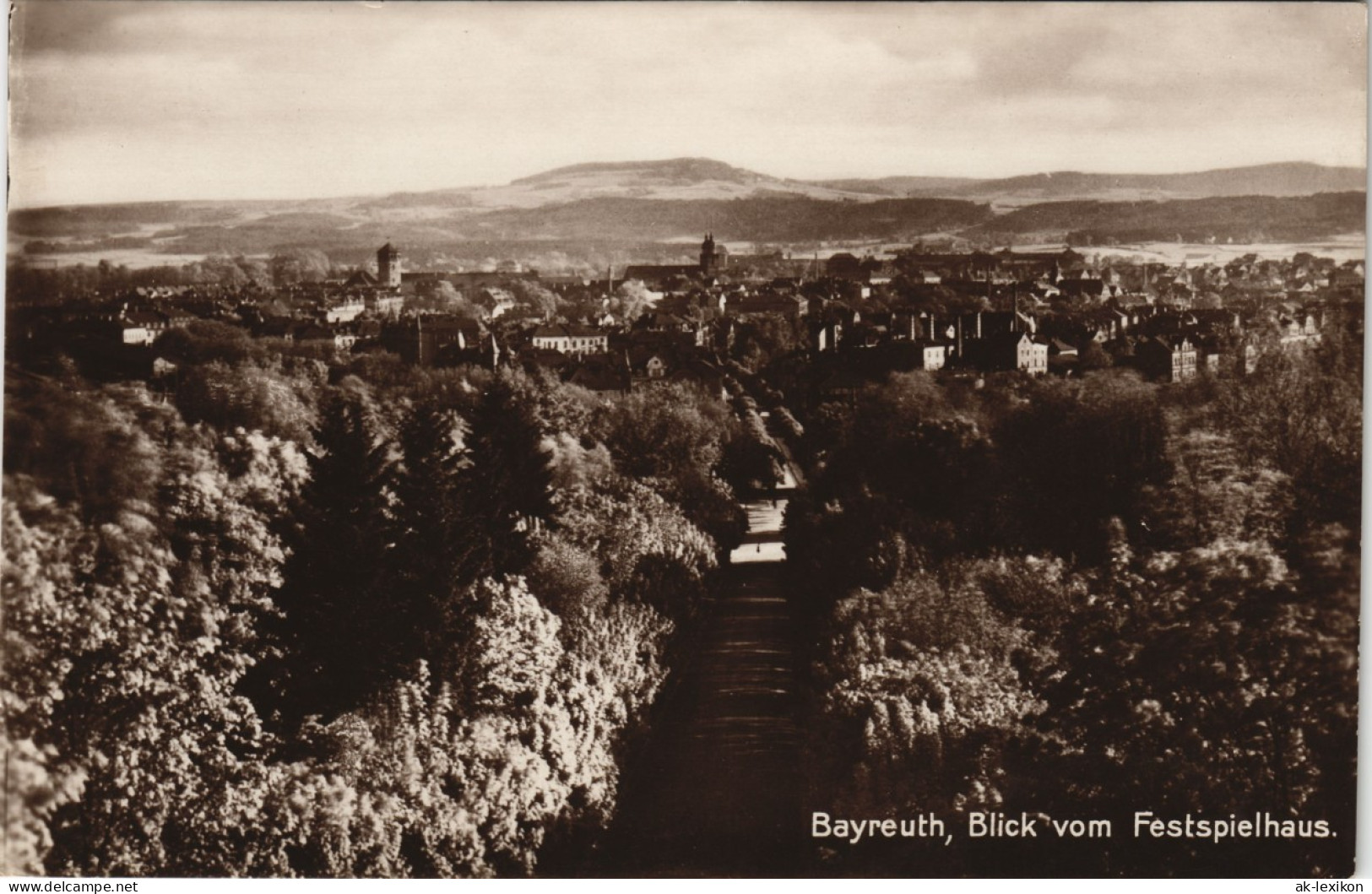 Ansichtskarte Bayreuth Panorama Blick Vom Festspielhaus 1930 - Bayreuth