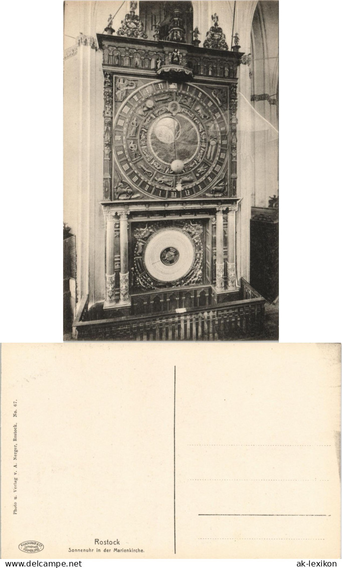 Ansichtskarte Rostock Sonnenuhr In Der Marienkirche. 1910 - Rostock